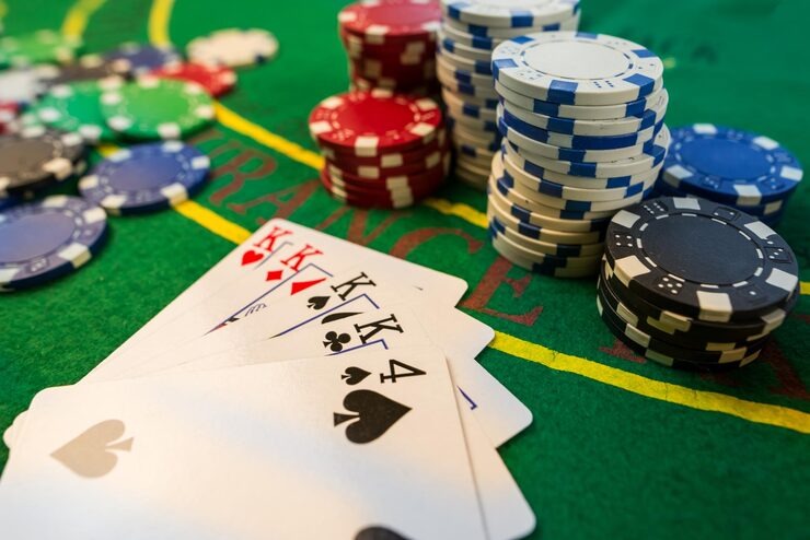 Live casino table with dealer and players